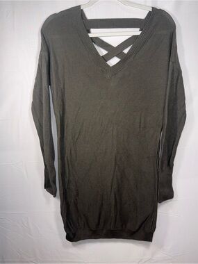 Kaisely Women’s V-Neck Crisscross Long Sleeve Sweater Dress Size Medium